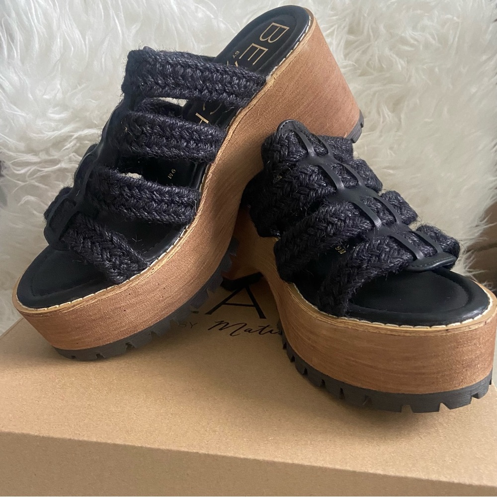 New Matisse Daze Jute Platform Sandals in Black - Picture 7 of 15